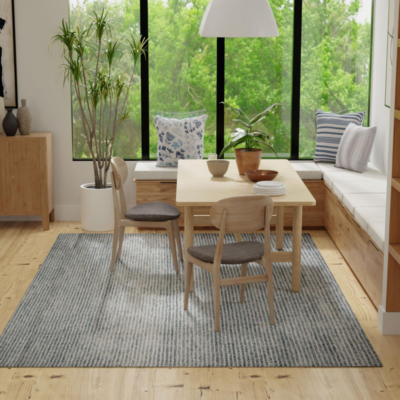 Tapis 100% laine touffeté à la main, Rectangle 5 pi x 7 pi 6 po