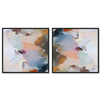 «Neutral Nirvana II», ensemble d'art abstrait sur toile par Art Remedy
