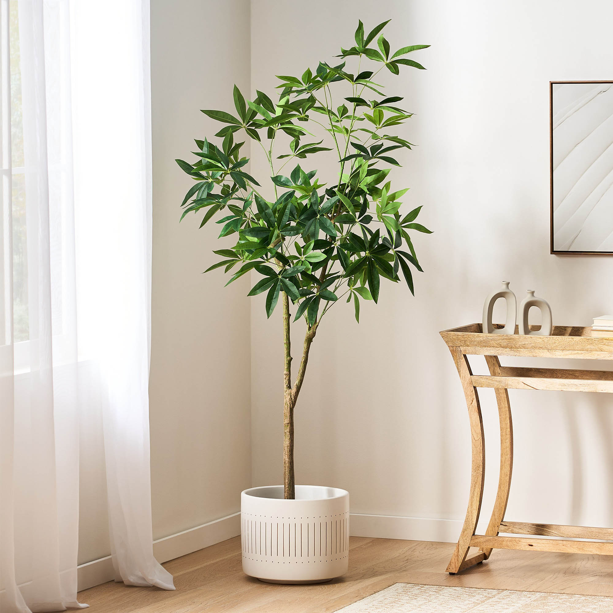 Primrue Artificial Floor Plants, Indoor Fake Plants and Faux Trees