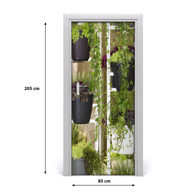 Flower Bed Door Decal