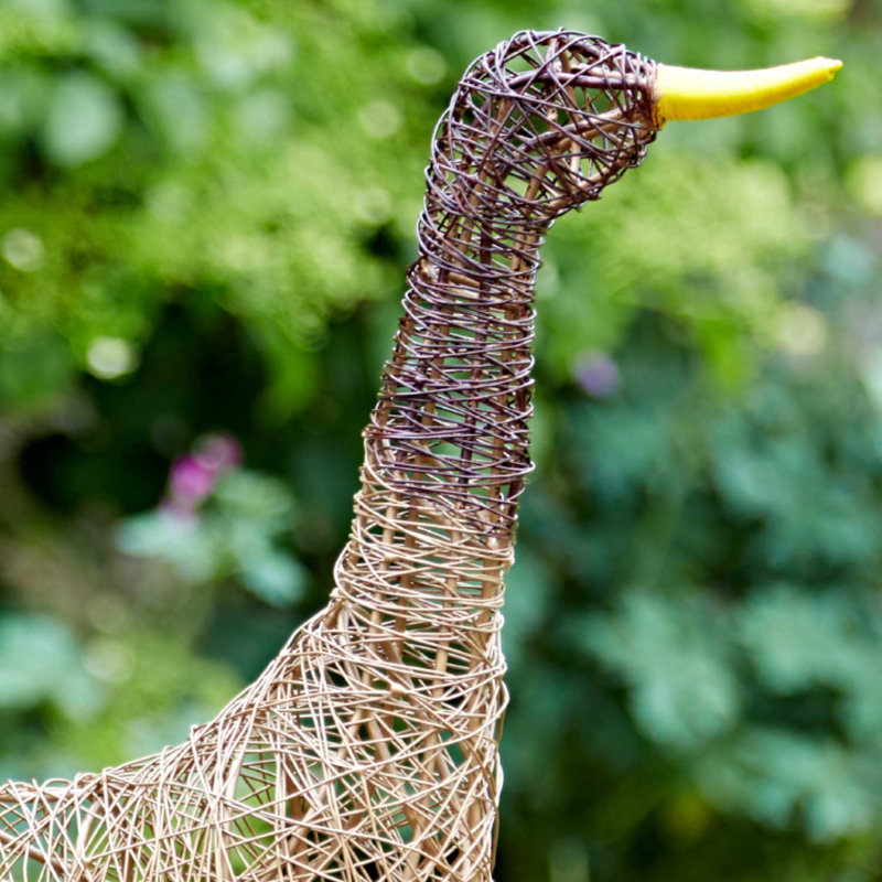 Jiro the Standing Duck Wire Garden Ornament