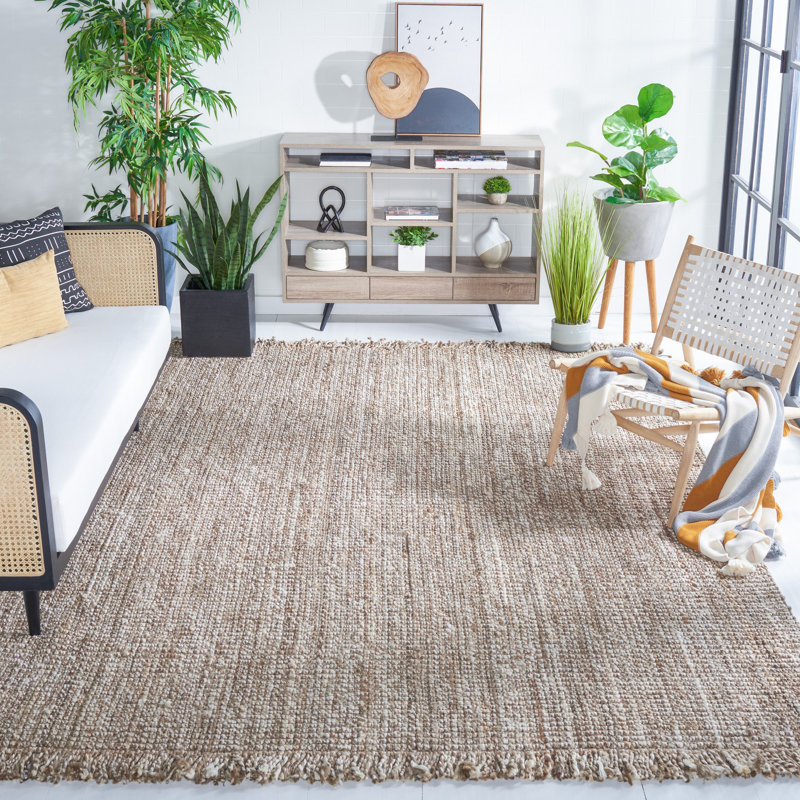 Tapis en jute tissé à la main Simra, Rectangle 9 pi x 12 pi