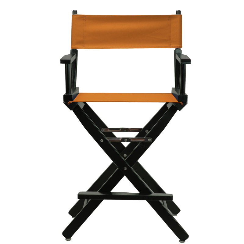 24" Folding Director Chair, Black, Mango