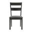 Chaises d'appoint à dossier à lattes gris foncé et noir Griffon