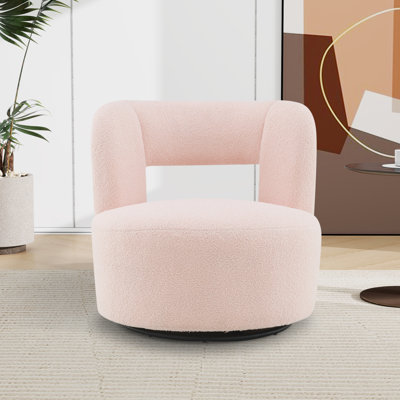 Fauteuil demi-tonneau pivotant d'appoint l 27,9 po
