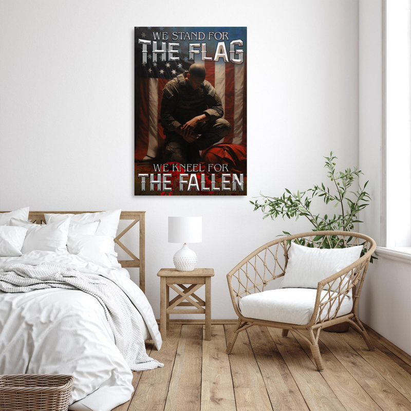 «Kirubel Stand The Flag Kneel The Fallen on Canvas», impression, H 36 po x l 24 po x P 1,25 po