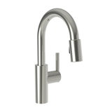 East Linear Single Handle Pull Down Bar Faucet