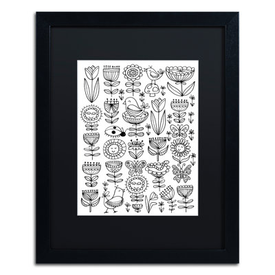 «Arbres et fleurs» par Arzel, impression encadrée