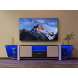 LED TV Stand With Remote Control And Multiple Modes Changing Lights, Minimalist TV Stand For Home
