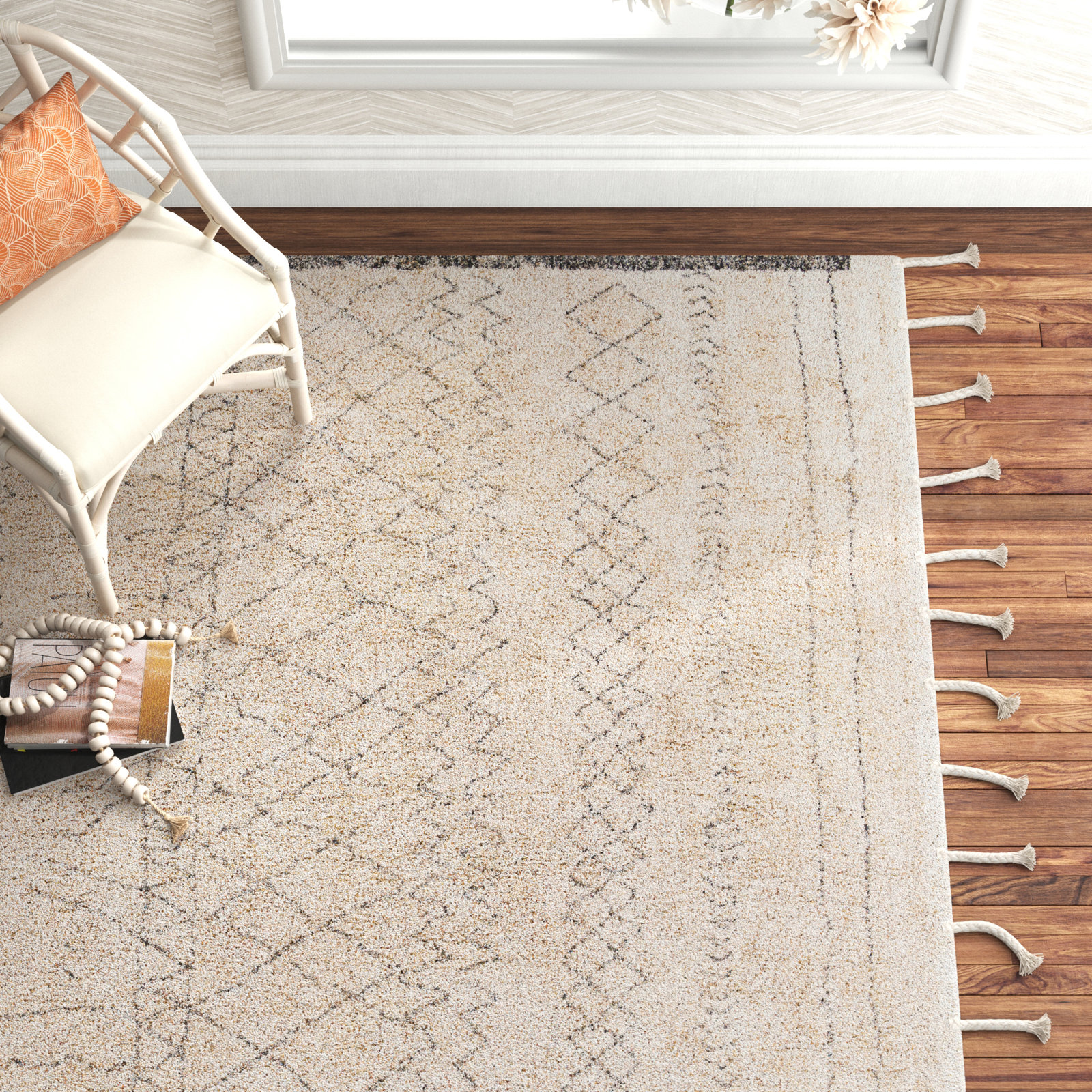 Clover Hand-Woven Moroccan Rug, Rectangle 8' x 10'
