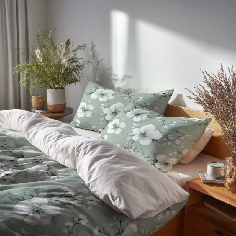 Ensemble de 4 édredons Floral Bedding, Édredon grand et 3 pièces supplémentaires