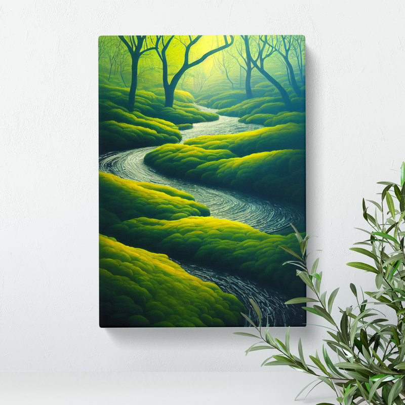 Forest Stream No.3 - Wrapped Canvas, 50cm H x 35cm W x 3cm D
