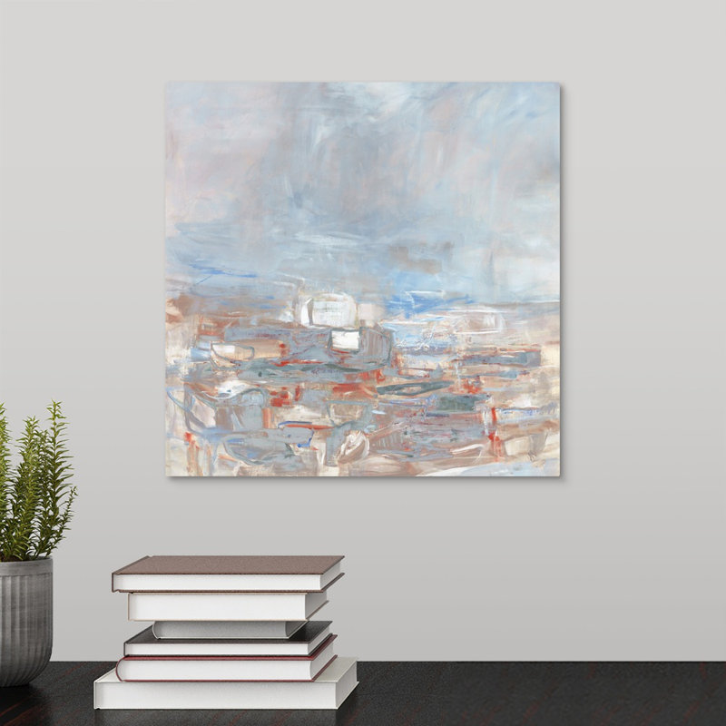 « up early ii », peinture sur toile, Toile tendue, H 12 po x l 12 po x P 1,25 po