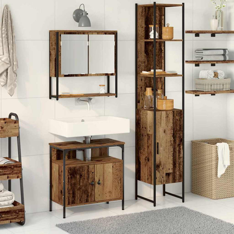 Bathroom Furniture Suite, Brown