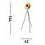 Araceli 144cm Tripod Floor Lamp