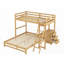 Lit superposé simple avec bureau intégré et trois tiroirs, construction solide et grand rangement (L 77 po x l 77,5 po x H 64 po)-848361253-848361243