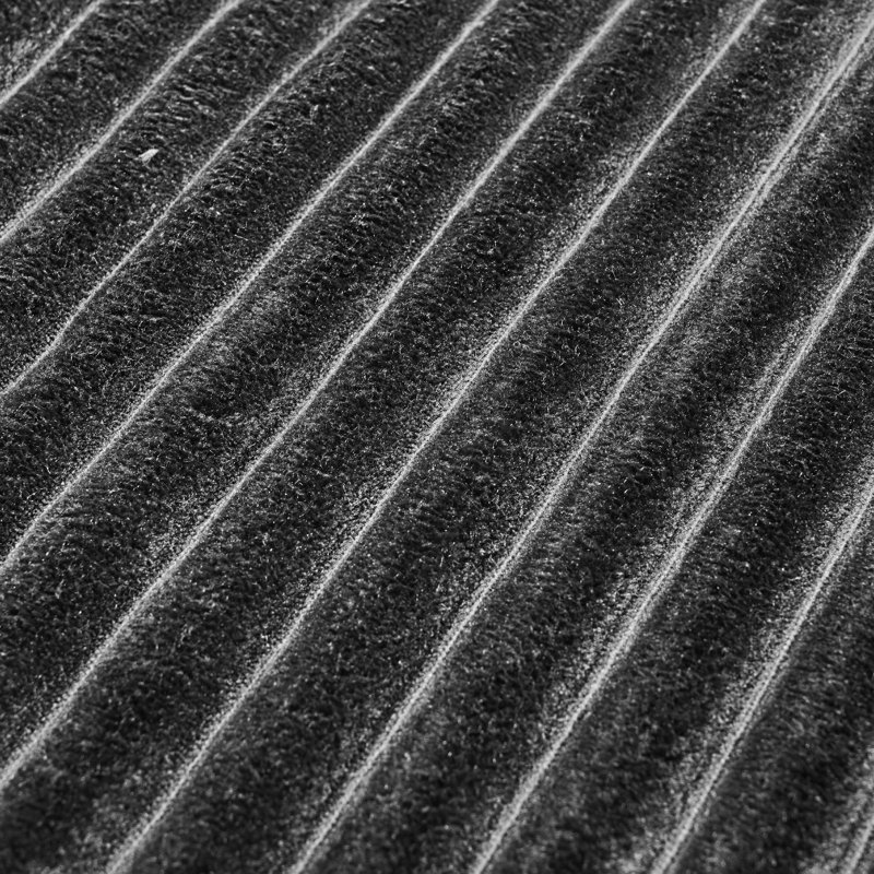 Canapé modulaire en L à revêtement sans os, Tissu noir, Orienté à droite