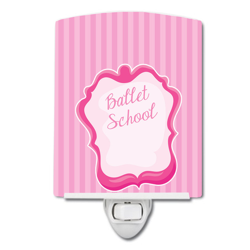 Ballet School on Stripes Ceramic Night Light