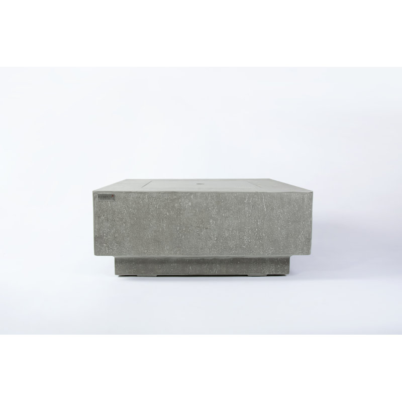 Square Smokeless Outdoor Fireplace, Propane, Light Grey
