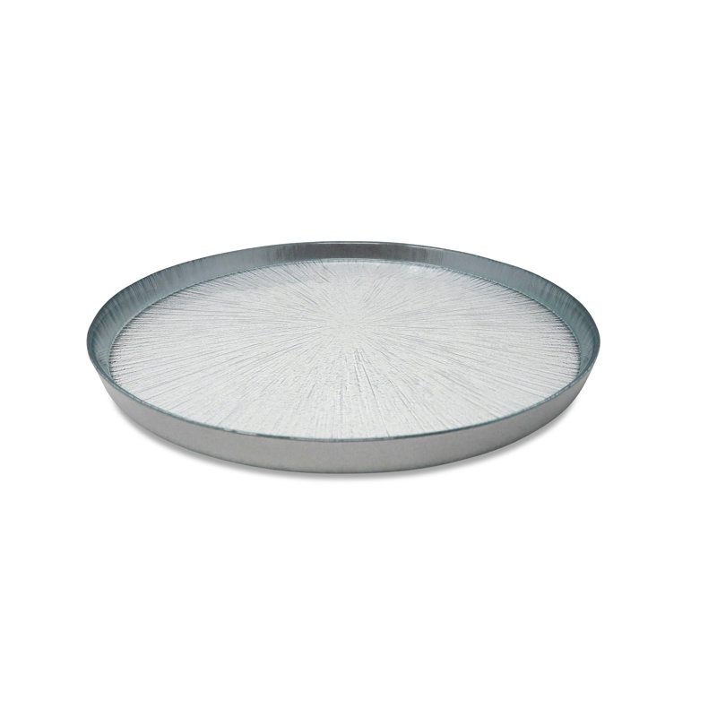 Crystal Glass Chargers with Wall, Silver