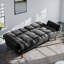 Canapé pliant revêtu de lin, canapé-lit inclinable réglable, idéal pour les salons, les appartements ou les bureaux-456245406