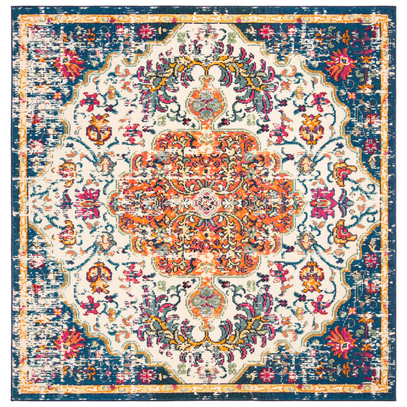 Tapis oriental performance Elisavet, Carré 9 pi