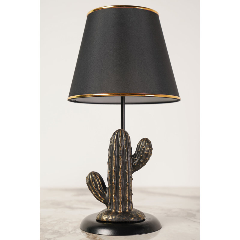 Lampe de table en métal, Doré / Noir