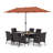 Leonard 6 - Person Patio Dining Set with Rectangular Table