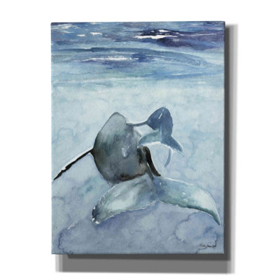 «Dolphin And Calf» par Stellar Design Studio - peinture sur toile tendue