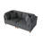 Seemab 2 - Piece Upholstered Gray Corduroy Modular Sectional with Pillow Back and Solid Wood Legs-421913254