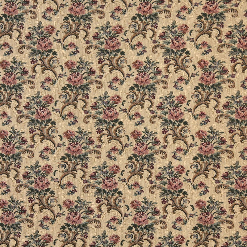 Tissu de tapisserie de cabine, Blanc cassé / marron