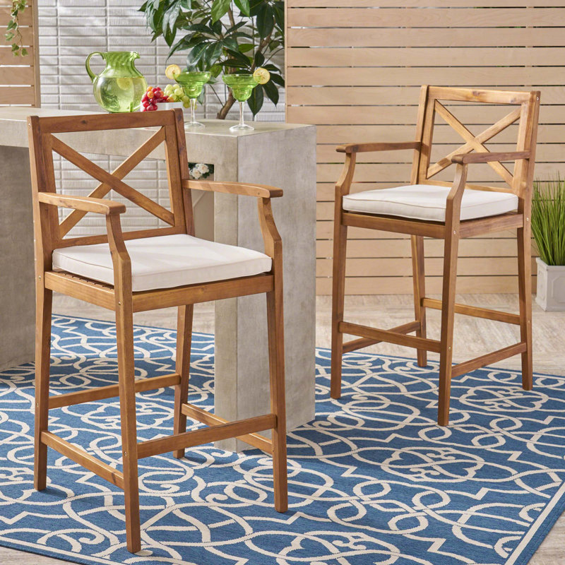 Bar Stools, Beige, Brown