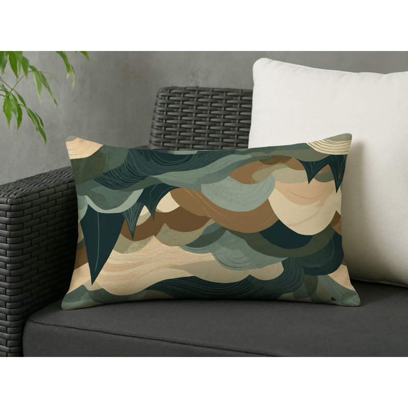 Celestial Tides Indoor And Outdoor Throw Pillow, Rectangle 14"H x 20"W