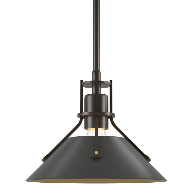 Henry 1 - Light Single Cone Pendant, Bronze, Dark Smoke