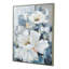 «Large Large Modern Flower», peinture à l'huile sur cadre carré doré