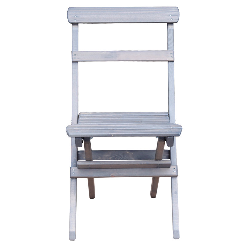 Arlot Folding Patio Dining Side Chair, Ashgrey