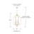 Bathild 6 - Light Dimmable Geometric Chandelier
