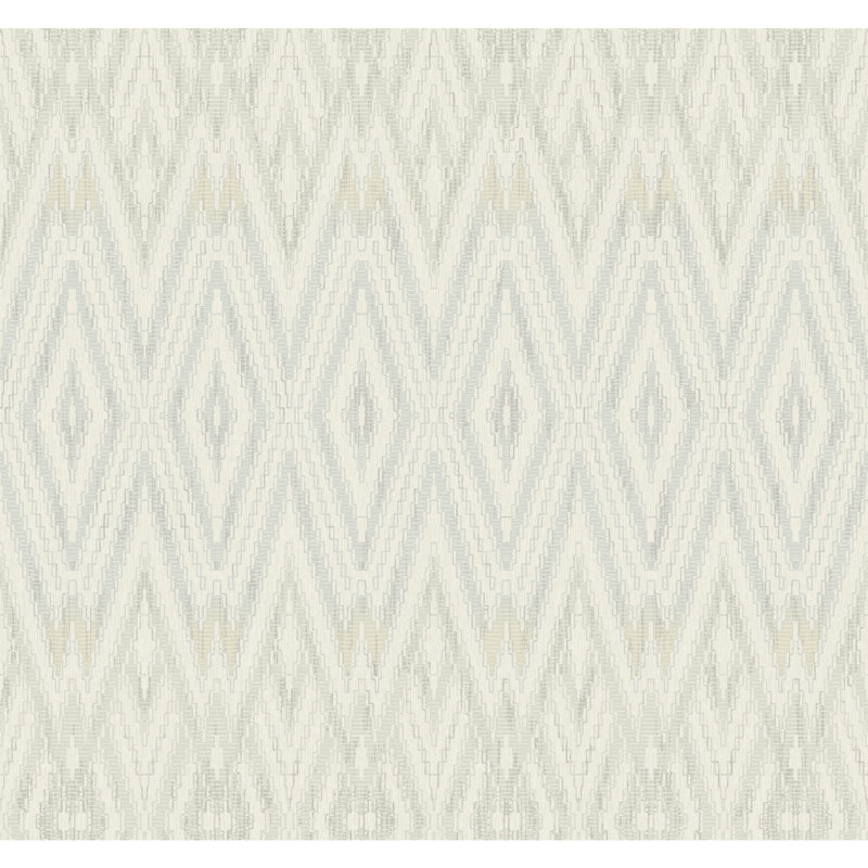 Papier peint Diamond Marquise, Bleu / neutre