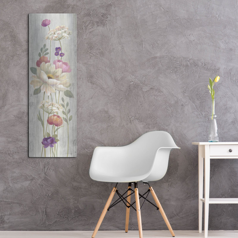 «Retro Floral I» par Silvia Vassileva, H 48 po x l 16 po
