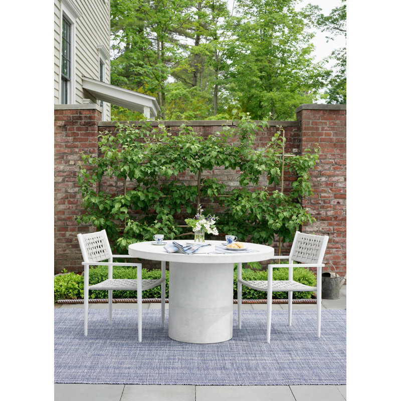 Fusion Blue Handwoven Indoor/Outdoor Rug, Rectangle 9'6" x 13'6"