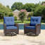 Chaise de patio à bascule pivotante en rotin toutes saisons avec coussins-1726749559