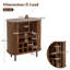 Armoire à vin cannelée avec support à vin à 8 grilles et 5 tablettes réglables-425243446