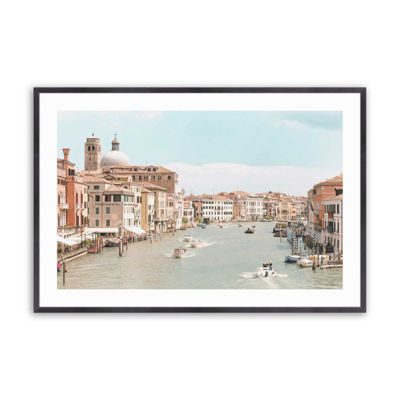 A Venetian Voyage Print, 12.25" H x 15.25" W x 1.25" D, Weathered Zinc Framed