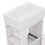 Meuble-lavabo contemporain de 20 pouces avec lavabo en céramique, tablette latérale et poignée dorée