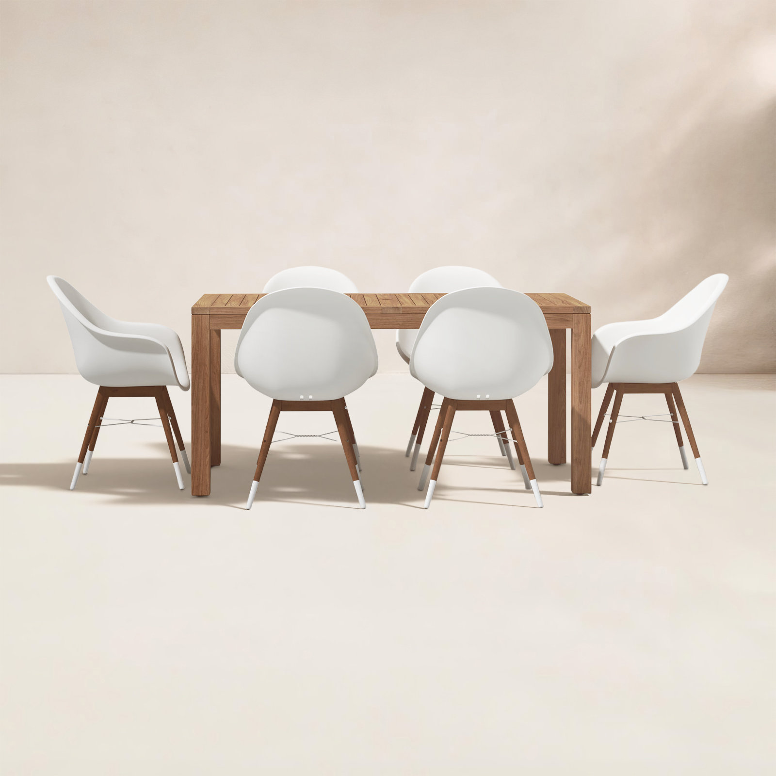 Anautica 93" Eucalyptus Patio Dining Set