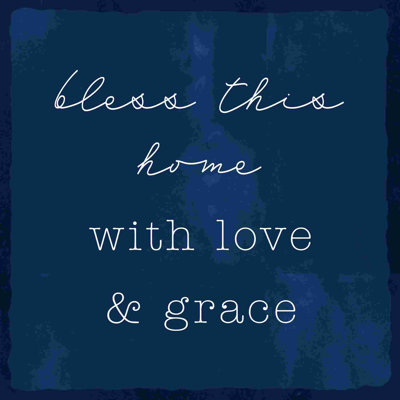 «Bless This Home with Love and Grace», peinture sur toile tendue