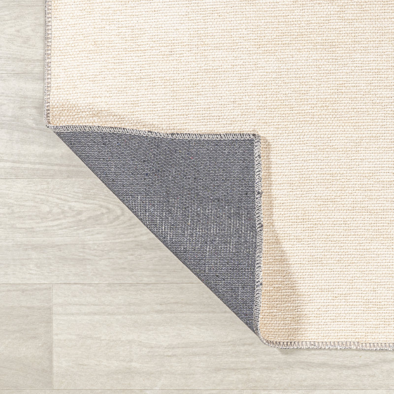 Demi cercle minimaliste rouille / crème lavable à la machine 5 pi X 8 pi Tapis, Rectangle 8 pi 10 po x 12 pi