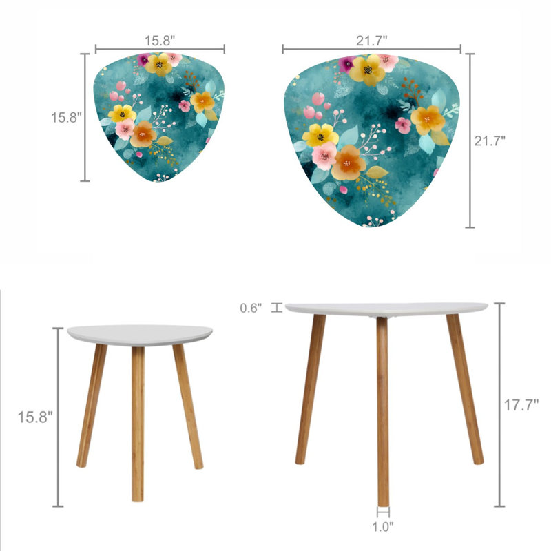 Ensemble de 2 tables basses gigognes Triangle
