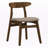 Cohyn Brown Solid Wood and Beige Fabric Dining Chair, 29.8'' H X 19.55'' W X 21.3'' D