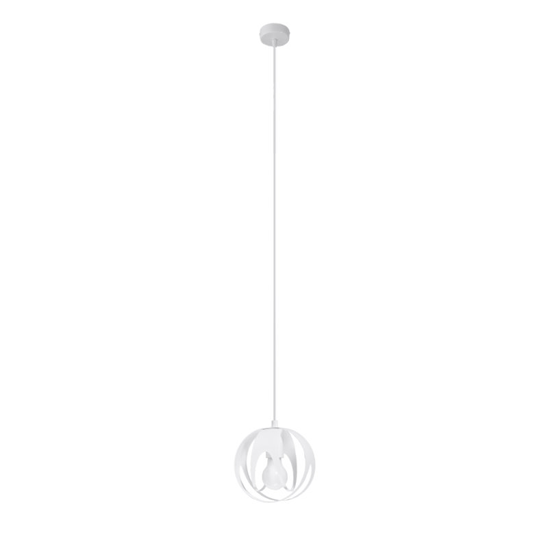 Bernia 1 - Light Stainless Steel Pendant, White